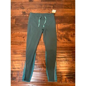 Fabletics Dark Teal Stride 9 High-Waisted Leggings, Size Medium